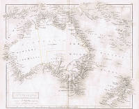 Detailed map of Australia from 19th century